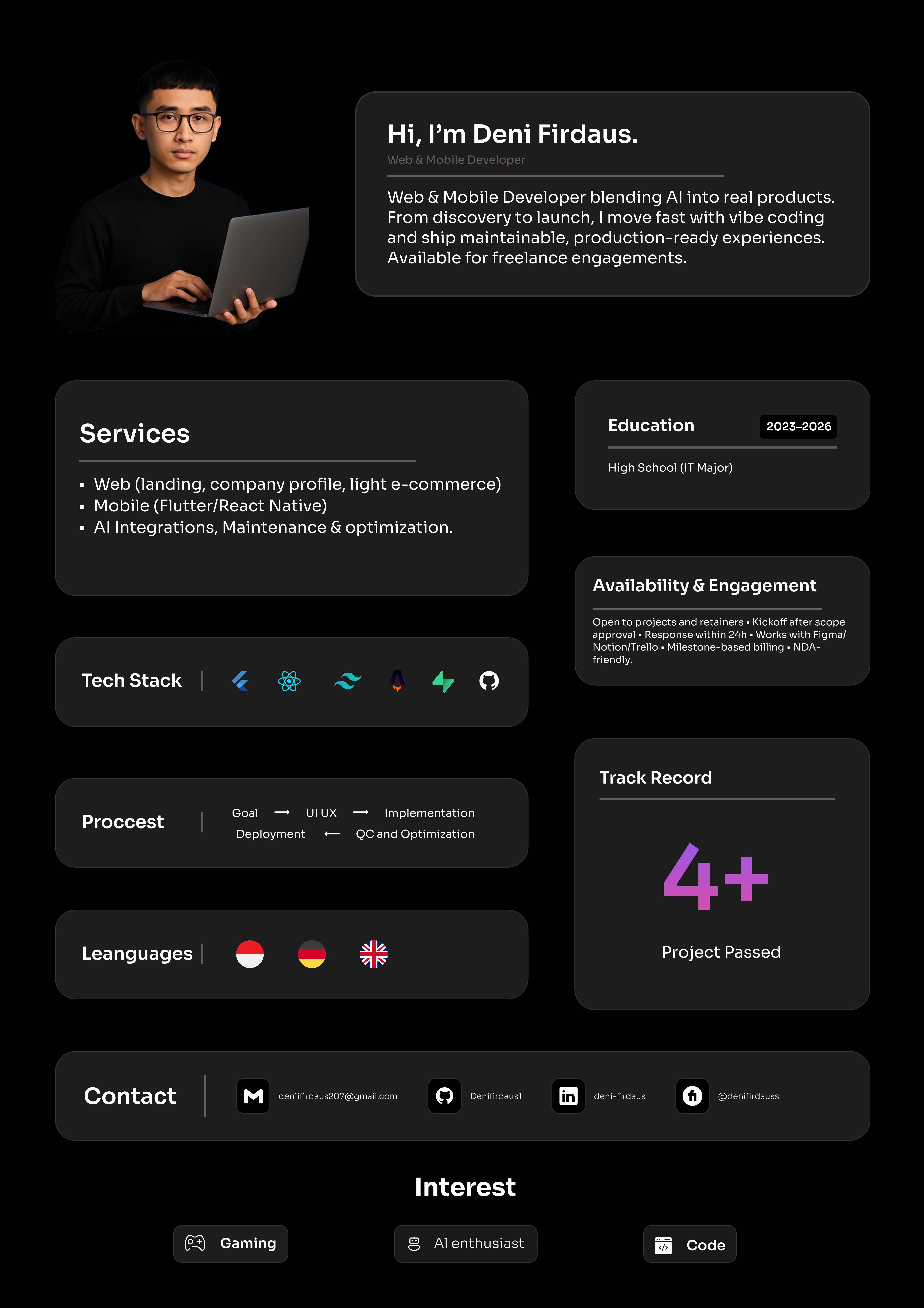 Resume Preview - Deni Firdaus